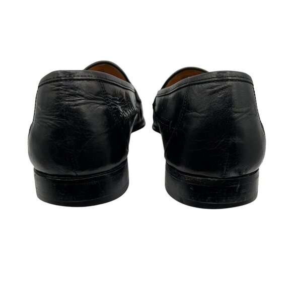 Florsheim Mens 11.5 D Bowman Black Cognac Leather Tassel Weave Loafers Timeless - Picture 7 of 12